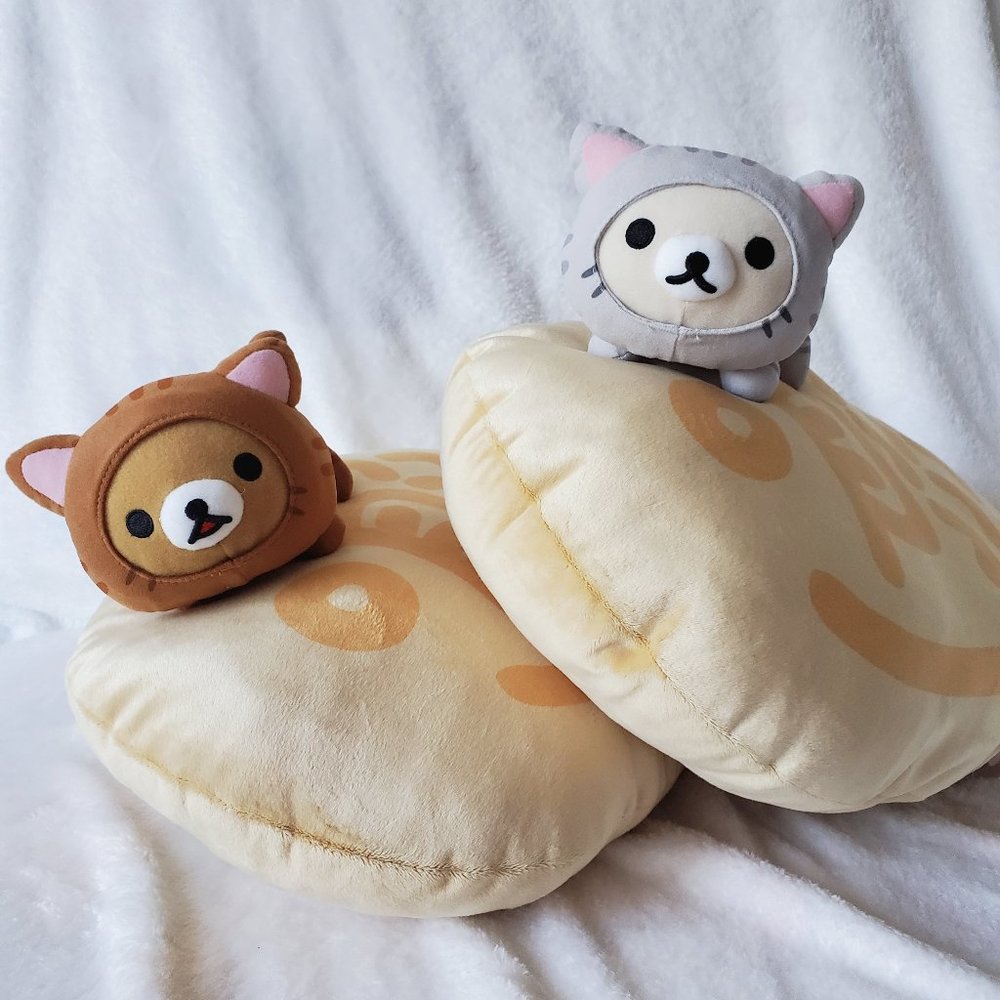 Rilakkuma - Cat Costume Soft Mochi Taiyaki Cushions (Set of 2)